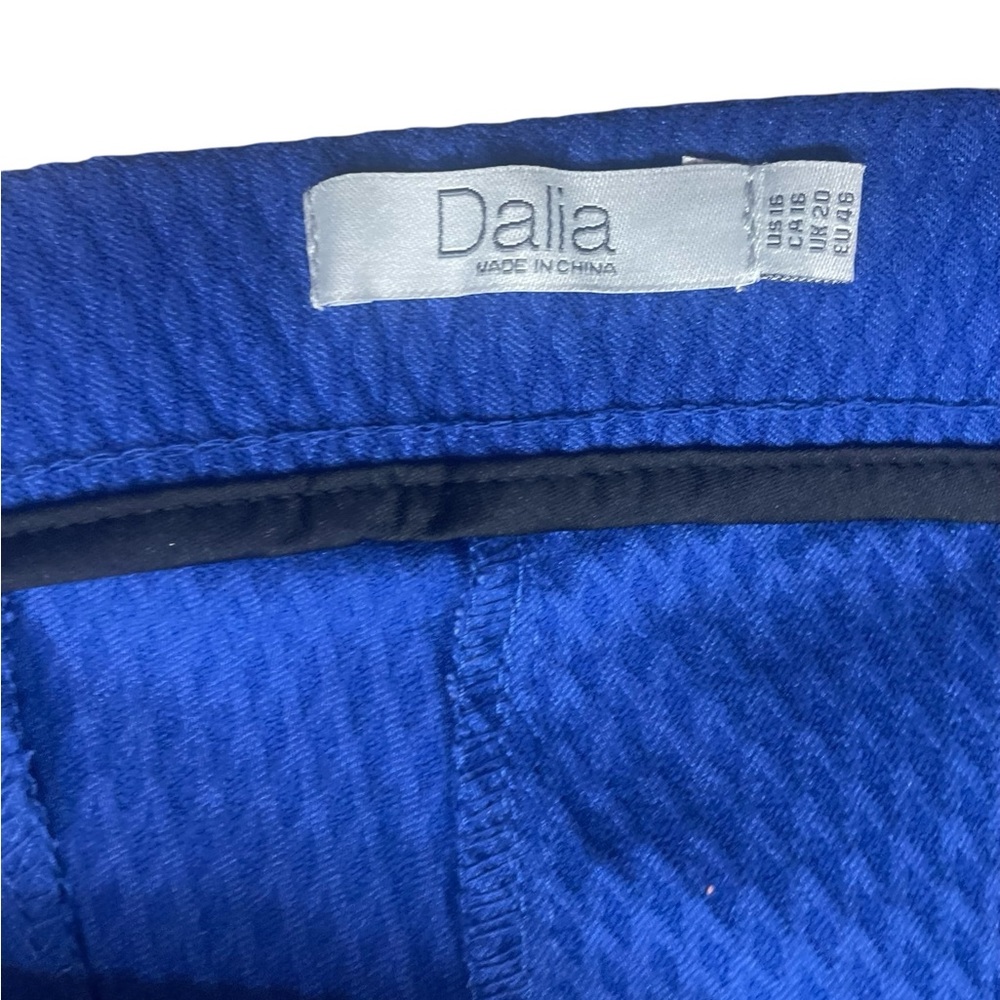 NWT Dalia Royal Blue Textured Ankle Pants (DM) - Picture 6 of 10